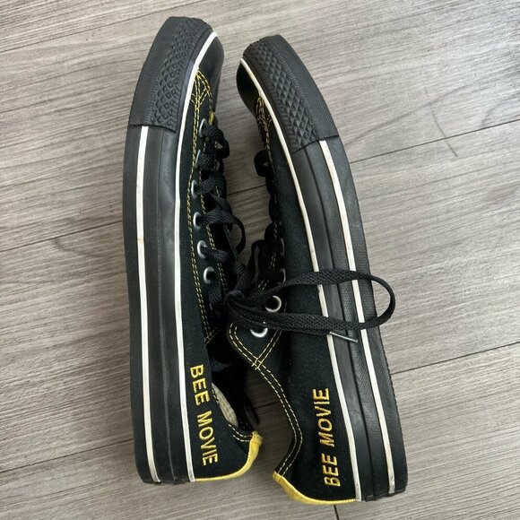 Limited Edition Exclusive Black & Yellow Bee Movie Converse Shoes M8.5/W10.5 - Picture 3 of 7